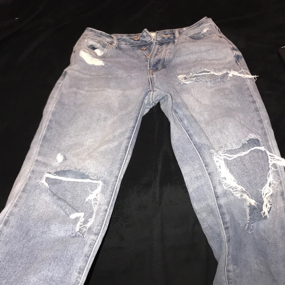 Ripped mom jeans